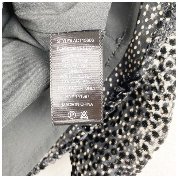 ASTR The Label‎ Label Florence Top in Black Velvet Dot Size XS - Picture 10 of 11